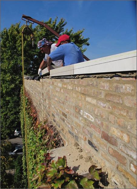 roof coping replacement installation clay tile stone steel